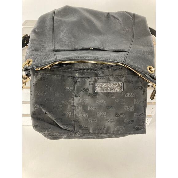 MICHAEL KORS MEDIUM SIZE BLACK PEBBLED LEATHER CROSSBODY BAG - Picture 9 of 16